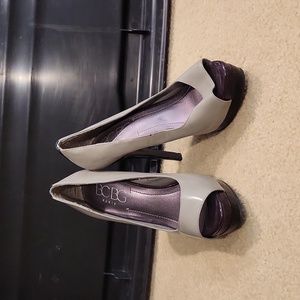 BCBG Paris, Grey and Black Heels
